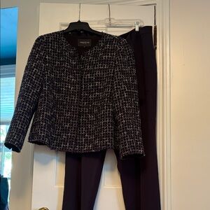 Lafayette 148 New York Classic Blue and White Suit